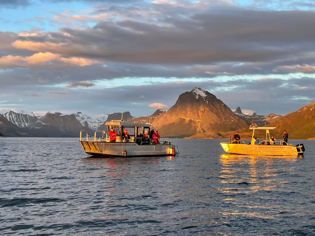 Tjongsfjord Lodge boats in Tjong Fjord