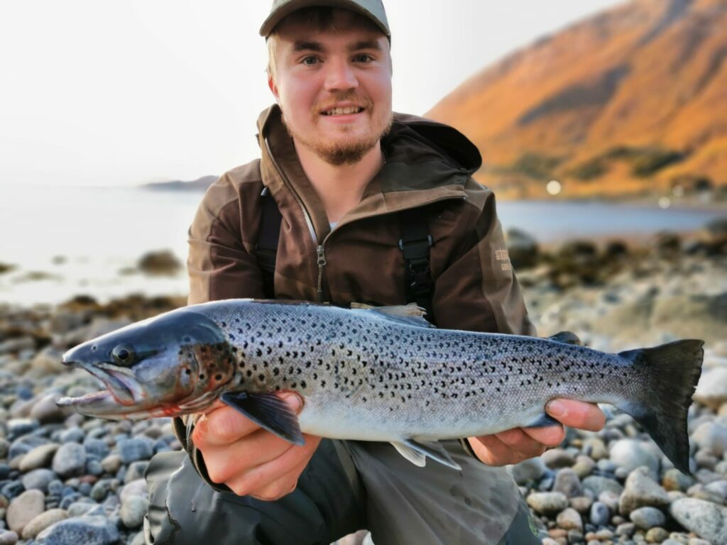 fishing from the  shore at Tjongsfjord