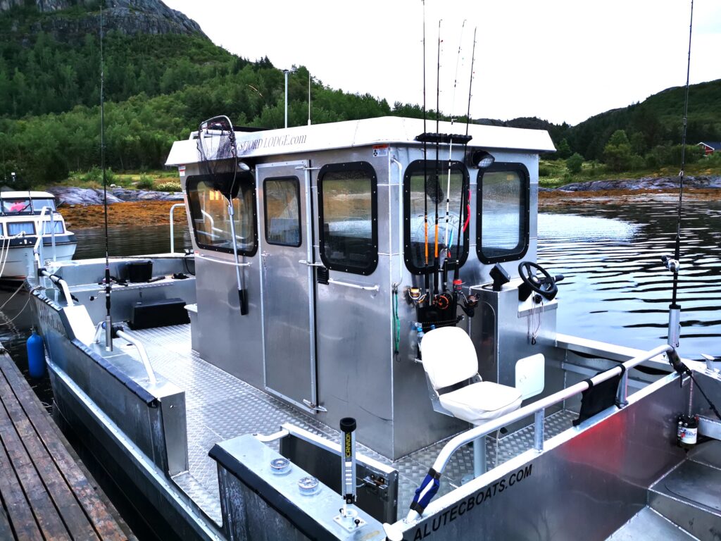 Hammerhead is a spacious boat with a cabin and a powerful 250 hp engine, making it one of the popular choices among anglers at Tjongsfjord Lodge. With enough space to accommodate up to 6 anglers, it provides a comfortable and safe platform for a successful fishing trip.