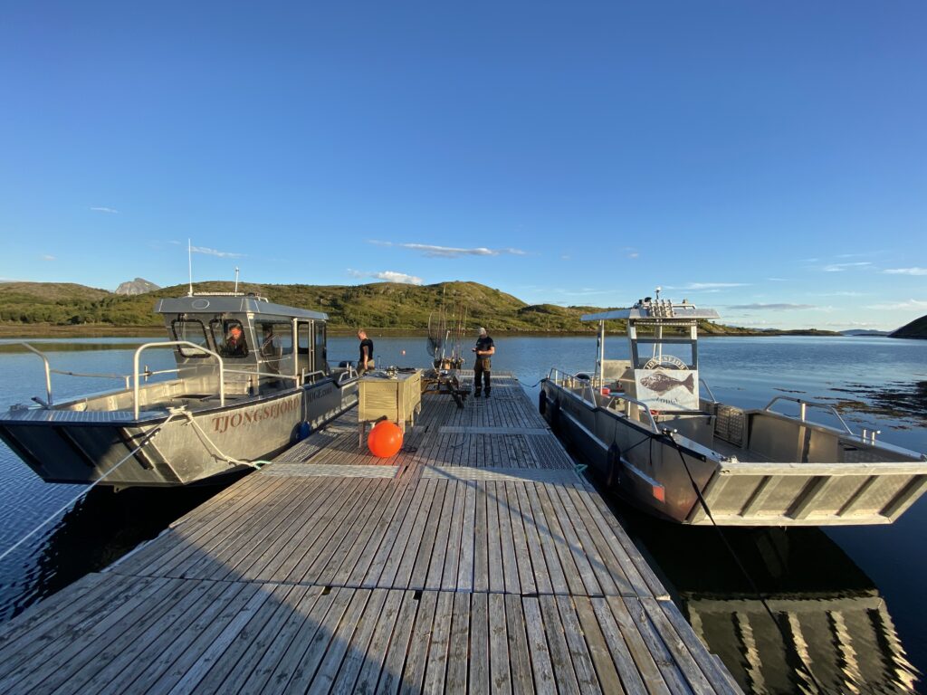 With the private pier of Tjongsfjord Lodge, guests can easily access the boats and embark on their adventure. The aluminium boats are equipped with modern fishing equipment and navigational tools, providing guests with a hassle-free experience on the water. Whether you're an experienced angler or a first-time fisherman, the boats of Tjongsfjord Lodge offer a fun and exciting way to explore the breathtaking beauty of the Norwegian seascape.
