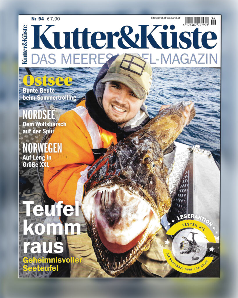 Tjongsfjord Lodge Guide on the cover of the fishing magazine
